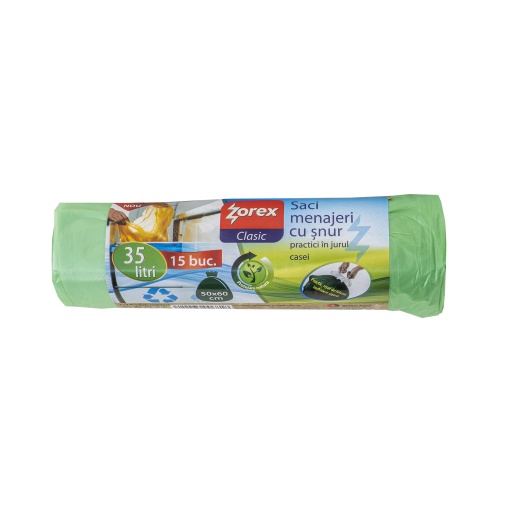 Saci menajeri Z-TOOLS, 35L, 50x60 cm, 15 buc, verde, EXT109666