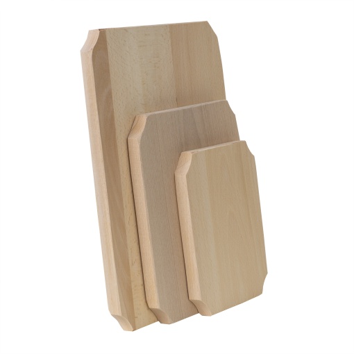 Set 3 bucati tocator lemn fag, dreptunghiular, 35x25x2cm + 35x20x2cm + 20x15x2cm, bej, Zilan, EXT6071