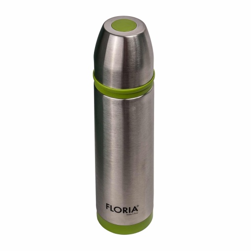 Termos inox Floria, capacitate 0.5L, buton antiscurgere, inaltime 26 cm, latime 7 cm, ZLN1792