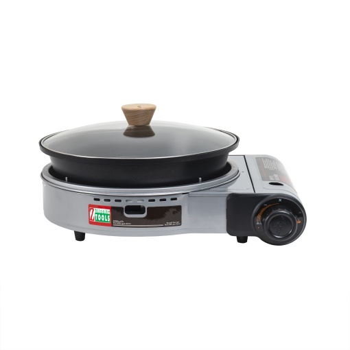 Aragaz camping Zilan, un arzator, putere 2.3kw, alimentare la butelie, aprindere electrica, 40x32x9.5 cm, ZTS5613