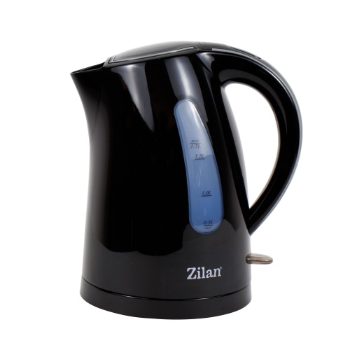 Cana electrica Z-Line 1.7L, putere 2200W, sistem anti-alunecare, oprire automata, baza rotativa, indicator nivel apa, negru, ZLN9638