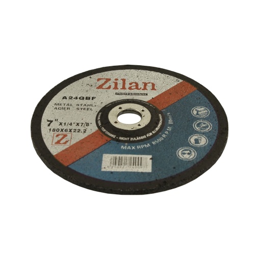 Disc polizat Zilan 180x6 mm, 22,2 mm gaura, turatie max 8500 rot/min, 80 m/s, 4415