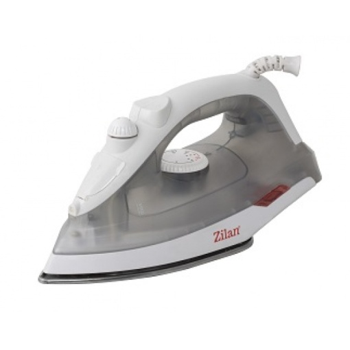 Fier de calcat Zilan cu talpa inox, 1600W, rezervor 180ml, debitat abur 12±4g/min, jet abur 70g/min, alb/gri, ZLN8429
