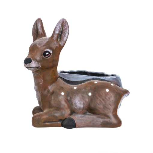 Ghiveci ceramica Zilan, model caprioara, 23cm lungime, 25cm inaltime, decoratiune gradina, EXT7066