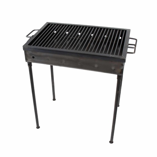 Gratar carbune Z-tools, 60x40 cm, mobil, metal, negru, 10 cm, 14.2 Kg, 5209