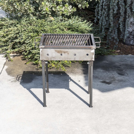 Gratar carbune Z-tools, metal, 40x30 cm, 10 cm, 3 mm, mobil, negru, EXT9909