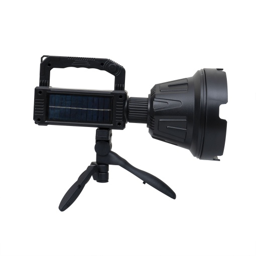 Lanterna solara Zilan, 6 moduri iluminare, functie de baterie externa, 3 lentile de rezerva, 30cm lungime, 15cm diametru, ZTS8203