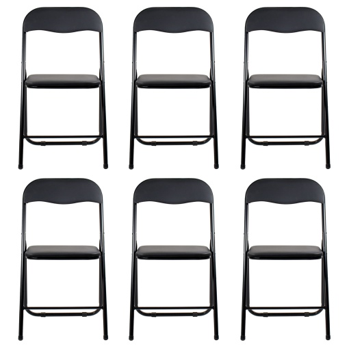 Pachet 6 scaune pliante Zilan, utilizare in bucatarie si living, suport greutate 100kg, compact, 50x40x80 cm, DSY11156S