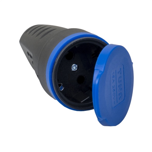 Prelungitor cauciucat Zilan, exterior, 1 locas, 16A, negru, capace cauciuc, ZTS8414