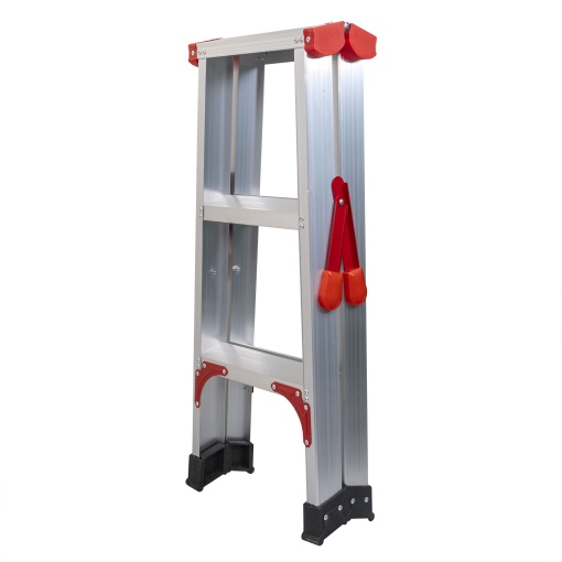 Scara dubla Zilan, aluminiu, 2x3 trepte, pliabila, inaltime 85cm, latime 64cm, suport maxim 150kg, ZTS8187
