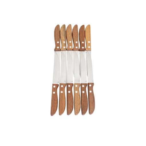 Set 12 cutite Zilan cu maner din lemn, lungime lama 11.5cm, dimensiuni 22x7x2 cm, greutate 1kg, DSY1006