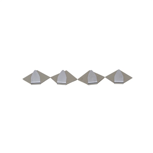 Set 4 cuiere inox Zilan, adeziv super rezistent, 4.5cm lungime, 4cm inaltime, 6x16x3cm, DSY1037