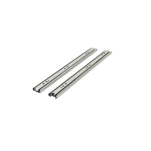 Set glisiere sertar cu bile Zilan, lungime 400mm, latime 35mm, argintiu, 30x3.5x4 cm, G35001-400