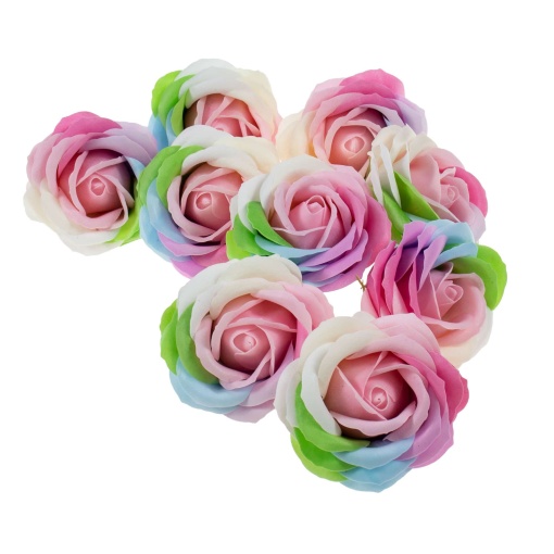 Set trandafiri sapun love, 9 buc, multicolor, 8 cm, CD4080-MiezRozPal