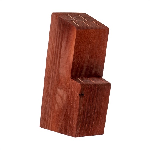 Suport cutite Zilan, din lemn, 8 compartimente, caramiziu, 12.5x7x22 cm, 4067
