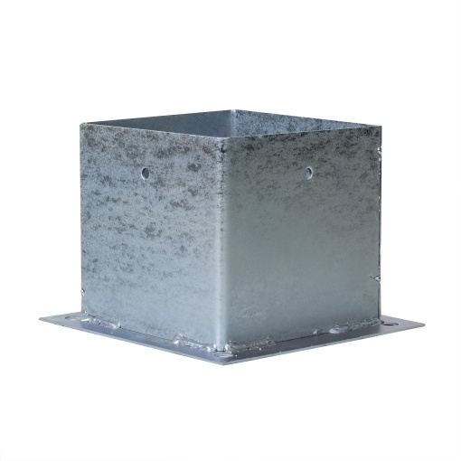 Suport stalp Zilan, metalic, 150x150mm, fara cap, tabla prevopsita din otel, 150 mm, EXT5582
