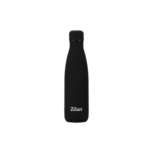 Termos tip sticla Zilan, 500ml, inox, 26x8x8 cm, mentine temperatura rece 24 ore, calda 12 ore, negru, ZLN0820