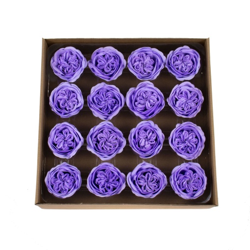 Trandafiri de sapun love, set 16buc, indigo, 8 cm, 8x8 cm, CD4078-Indigo