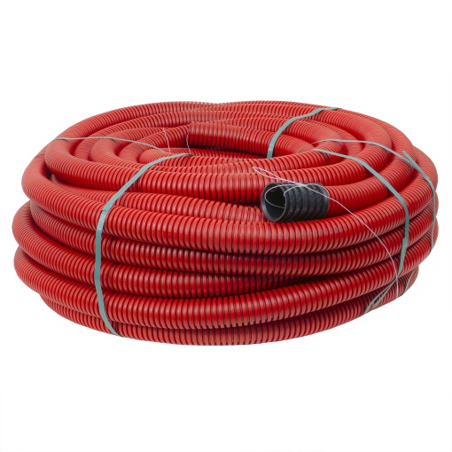 Tub flexibil tip copex Zilan, protectie cablu, 50mm, 50ml, rosu, rezistenta la strivire 450N, 90x90x32 cm, TCPE50