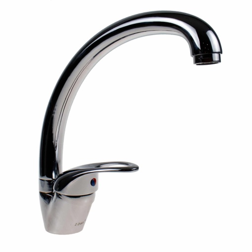 Baterie bucatarie Zilan, inox, pipa lunga mobila lebada, monocomanda, cartus ceramic 40mm, 2 racorduri flexibile, ZLN7819