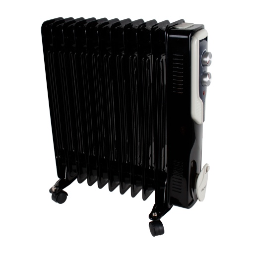 Calorifer electric Floria cu 11 elemente, termostat reglabil, 3 trepte putere 1000W/1500W/2500W, protectie supraincalzire, 48x12x55 cm, cod ZLN3666