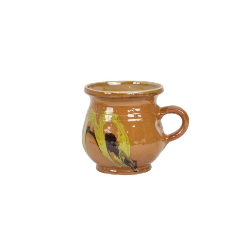 Cana ceramica, capacitate 200ml, lucrata manual, inaltime 8.5cm, diametru 8cm 1454