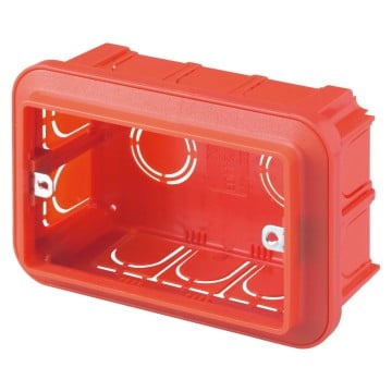 Doza Gewiss, ingropata, 3 module, plastic, rosu, 119x80x50 mm, IP20, EXT10611