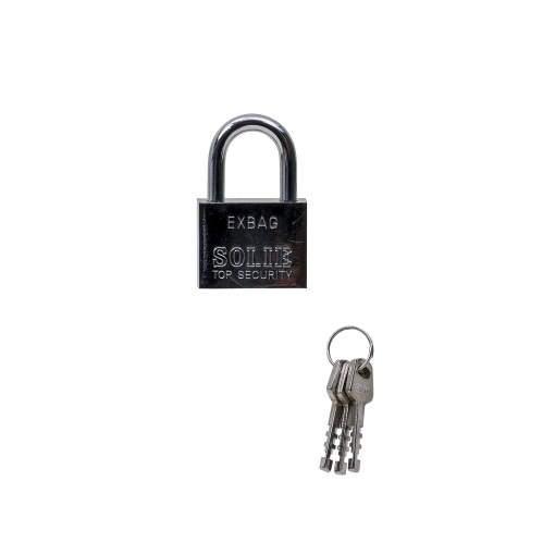 Lacat patrat Zilan cromat 50mm, 7x12x3 cm, greutate 1kg, cu 3 chei, ZLN1786
