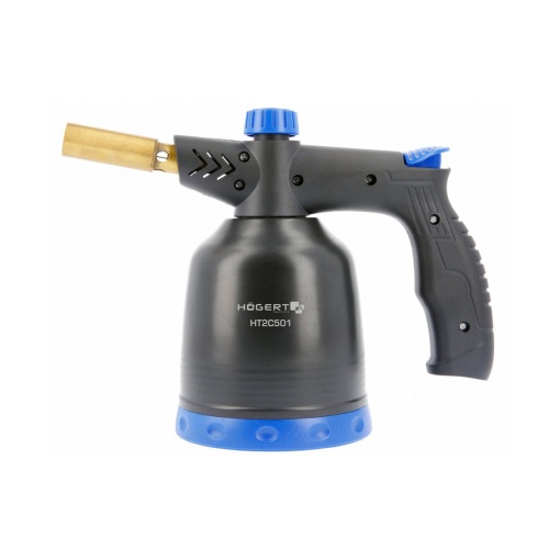Lampa de lipit cu gaz HOGERT, arzator butan/propan-butan, aprindere piezoelectrică, 360° utilizare, cod HT2C501