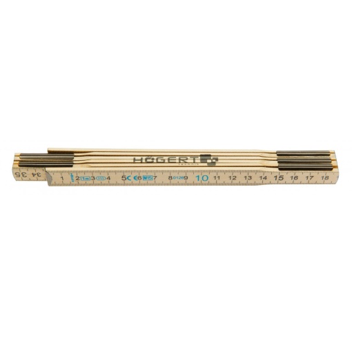 Metru tamplarie Z-TOOLS, lemn pliabil, acoperire teflon, blocare cu banda, 20x2x2 cm, HT4M261-D
