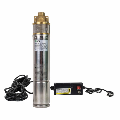 Pompa submersibila Zilan, 1100W, pentru apa curata, inox, debit maxim 3000 l/min, inaltime refulare 65m, dimensiuni 20x10x50 cm, EXT7098