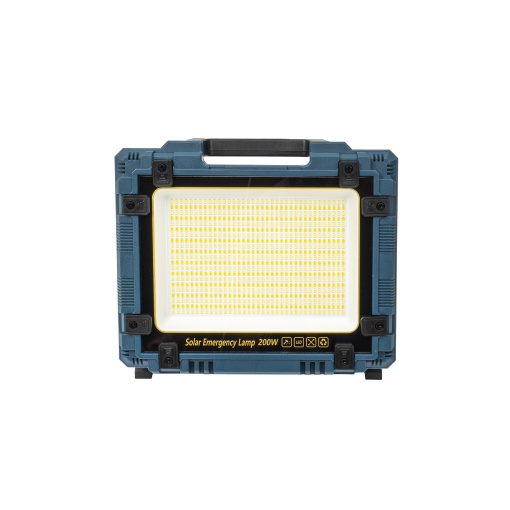 Proiector LED Zilan 200W, incarcare solara si USB, IP66, dimensiuni 26x22x8 cm, ZTS8672