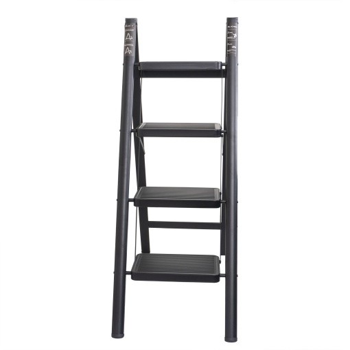 Scara pliabila Zilan cu 4 trepte, metal, inaltime 106.5cm, latime 86cm, suport 150kg, ZTS8184
