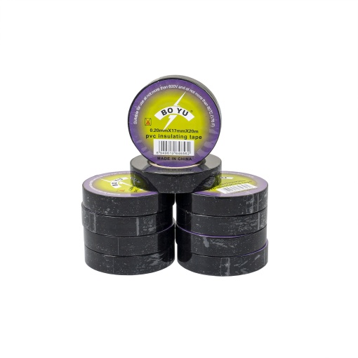 Set 10 benzi izolate Zilan, 0.2mm x 1.7mm, 20m, negru, PVC, adeziv cauciuc, ZTS8267N_10