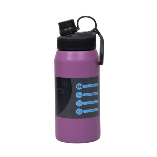 Termos Yilan cu interior inox, 600ml, sticla mov, 22x9x9 cm, ZTS8445_4