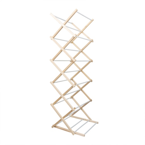 Uscator de rufe Zilan, din lemn, pliabil, dimensiuni 178x54cm, 15 bare, Compact
