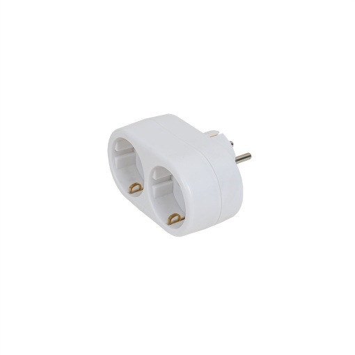 Adaptor cu 2 posturi Z-TOOLS, IP20, maxim 3680W, 16A, 230V, dimensiuni 9x5x8 cm, 1kg, SM-DBS0102