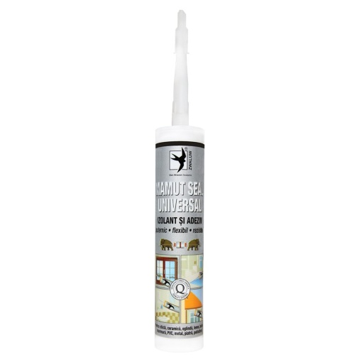 Adeziv universal Zilan, alb, 290 ml, rezistent, elastic, intarire rapida, utilizare pe metal, beton, lemn, D1184111
