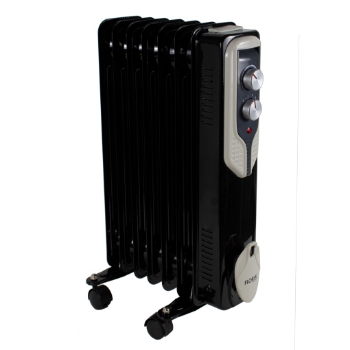 Calorifer electric pe ulei Floria, 7 elementi, termostat reglabil, 3 trepte caldura, protectie supraincalzire, 1500W, 35x12x55 cm, ZLN3642