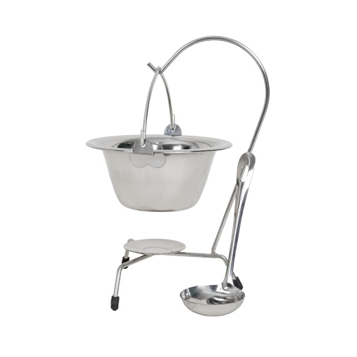 Ceaun mini Zilan din inox, 0.8L, cu suport si lingura, robust, usor de curatat, alimentare gaz+electrica, 0.8L, EXT7228_3