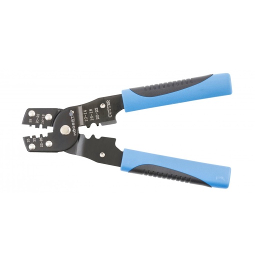 Cleste de sertizare HOGERT pentru cabluri neizolate si izolate, 0.08-2.0mm², 0.3-6.0mm², lungime 180mm, cod HT1P215