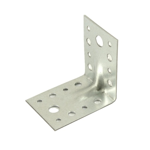 Coltar metalic Zilan, 70x70x55 mm, perforat, cu nervura, pentru imbinarea elementelor de constructie din lemn, 70X70X55