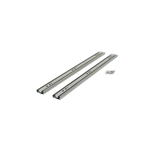 Glisiere pentru sertar Zilan cu bile, lungime 450mm, latime 35mm, argintiu, G35001-450