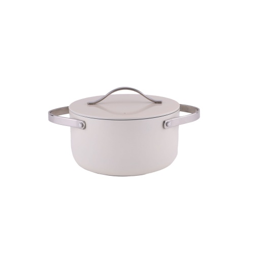 Oala cu capac Zilan, ceramica 24cm, 4L, crem, 28x25x15 cm, ZLN0873