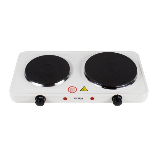 Plita electrica Zilan cu 2 arzatoare, alimentare la retea, 2500W, 46x24x5 cm, alb, ZLN2843