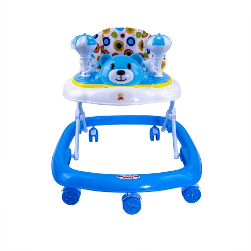 Premergator Zilan cu scaun reglabil, potrivit de la 6 luni, 7 roti pivotante, 64x58 cm, 3 kg, DSY1092-BLUE