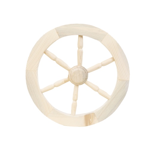 Roata decorativa Zilan, lemn alb, diametru 40 cm, 64x2x65 cm, 2.1kg, EXT10188_1