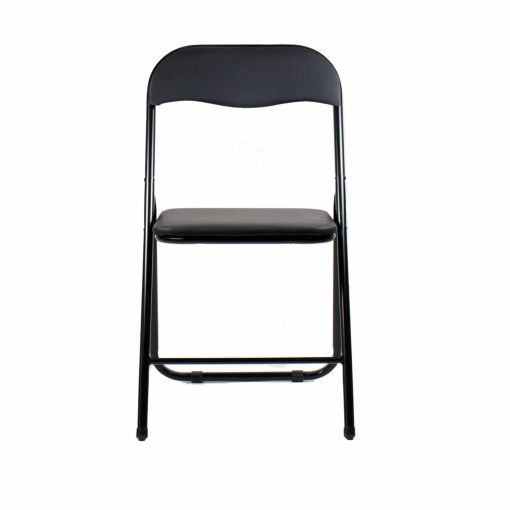 Scaun pliant Zilan negru, tapitat, utilizat pentru bucatarie si living, 80x43x45 cm, cod DSY1115