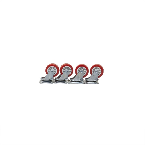 Set 4 roti pivotante Z-TOOLS, rola cauciuc 1.5 inchi, lungime suport 4.4cm, latime suport 3.7cm, 16x10x5 cm, 1kg, ZTS8138