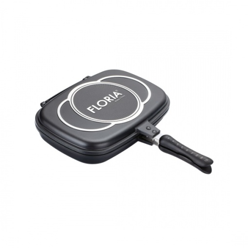 Tigaie dubla Zilan antiaderenta, granit, 30x22x4.5 cm, usor de curatat, alimentare electrica/gaz, ZLN7019